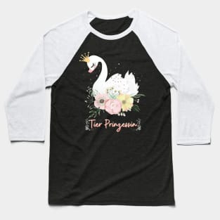 Schwan Tier Prinzessin Blumen Süß Baseball T-Shirt